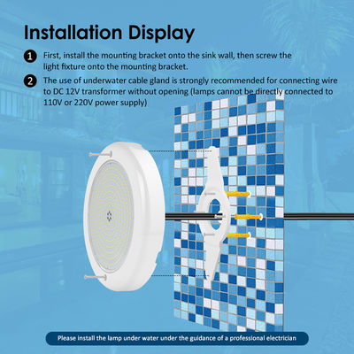 Sprzedaż hurtowa Custom ABS PC RGB Emtting 12V Input Light Multi Color Changing Pool Lights