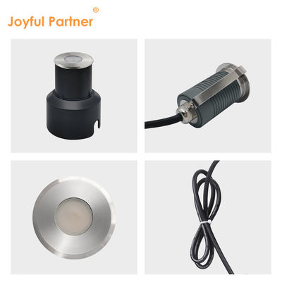 Światła LED z podłogiem Stal nierdzewna 1W 2W AC/DC 2700K-6000K DIA38MM ze szkłem zamrożonym