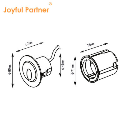 1W Aluminiowe obudowy zewnętrzne Ściany LED Światła korytarza LED Światło schodowe ze IP65 wodoodporne