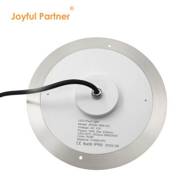Światło LED dla basenu Ultra Slim Wynik żywicy wypełnionej DIA230MM AC/DC12V PC Przejrzystość pokrywy