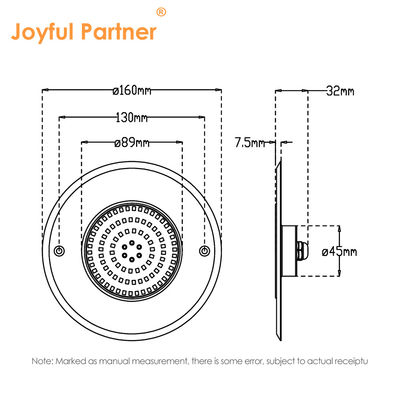 316L ze stali nierdzewnej Światło basenowe DIA 160mm*32mm AC12v z pilota