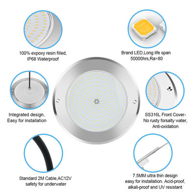 SUS316 Oświetlenie basenu podwodnego LED SPA