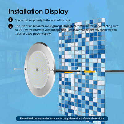 Podwodne światła basenu LED 316 ze stali nierdzewnej 25W Smd2835 z żywicą wypełnioną Rgb 3000K