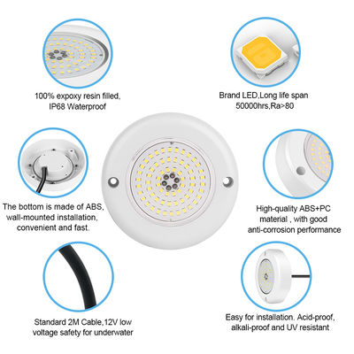 Światła basenu Led 6W 18W 35W 42W Zsynchronizowane RGB Zmieniające kolor Żywica wypełniona
