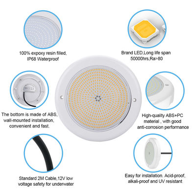 DMX Światła basenowe AC12V 35W IP68 wodoodporne LED PAR56 Do basenu