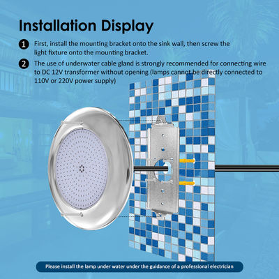 Światła do basenu Joyful 12v AC Upgrade SMD Chip RGB Color IP68 All One Set Design For Concrete Pool