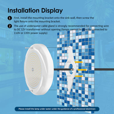 35W LED oświetlenie basenu do basenu betonowego SPA 230*35mm Materiał ABS AC12V RGB RGBW