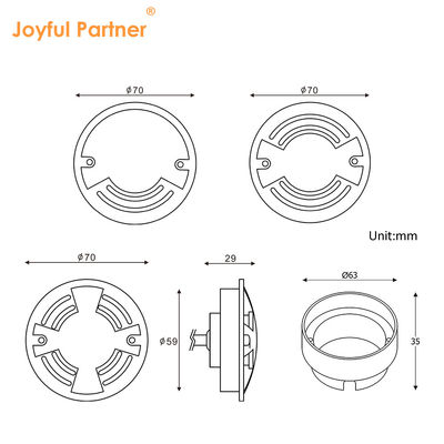 Światło podłogowe 12/24DC IP67 wodoodporne 3W OSRAM SMD LED jednokolorowy CE ROHS z 2-letnią gwarancją