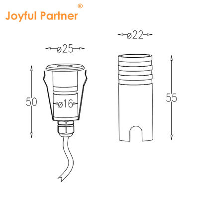 IP67 wodoodporne zewnętrzne światła ze stali nierdzewnej 316 Mini 1W Betonowe LED
