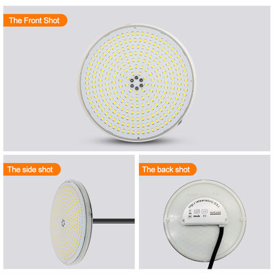 W pełni wypełnione żywicą płaskie lampy LED PAR56 do basenów, materiał PC odporny na promieniowanie UV, zamienniki lamp halogenowych 35W 42W