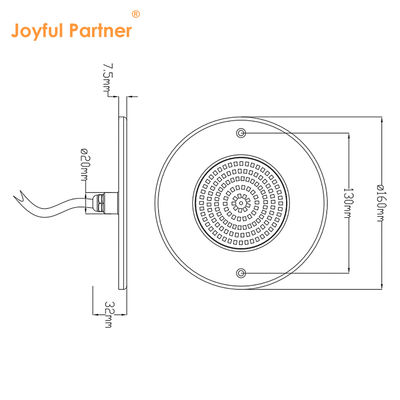 Żywiczny reflektor do oświetlenia basenu 160mm DC12V 10W w pełni plastikowy SMD2835 108szt. RGBW Kolor Stałe napięcie
