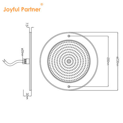 Żywica wypełnione basenu światło DIA120MM AC12V 10W W pełni plastikowy SMD2835 63PCS stałe napięcie