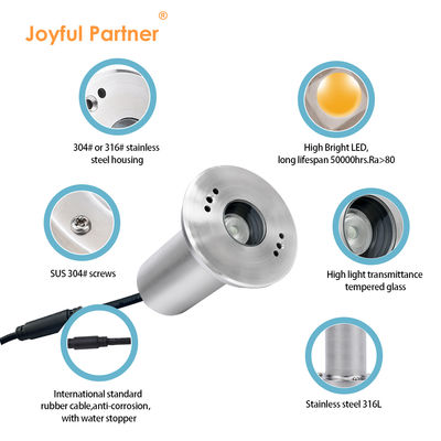 IP68 Zakopane Podwodne Światło 3WRGB3w1 LED Stal nierdzewna 316L DC24V Dekoracja Do Basenu