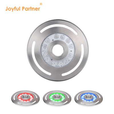 Podwodne światło fontannowe LED IP68 12W 24W 36W Ciepłe białe niebieskie RGB stal nierdzewna 316L Z średnicą 285mm