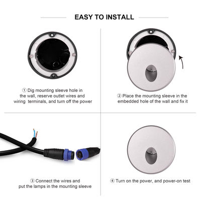 Mini LED oświetlenie schodów, aluminiowa obudowa, wpuszczane światło schodowe LED SMD z akcesoriami montażowymi