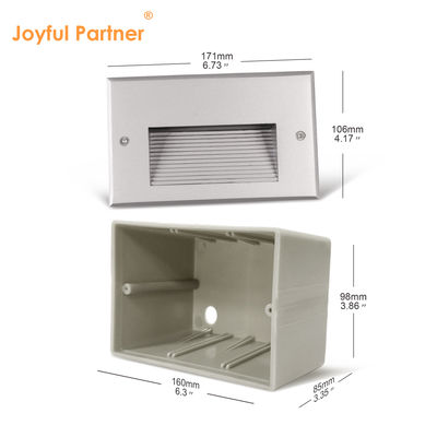 Nowy prostokąt 3W SMD LED Step Lights 170*106mm AC100-240V IK10 Outdoor White Color