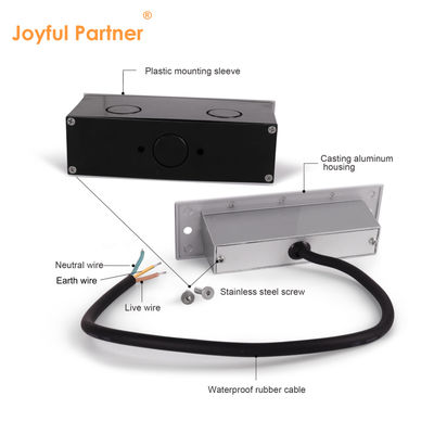 IP65 5W LED Lampa Schodowa Wpuszczana 145*45MM Osram SMD LED Jednokolorowa Obudowa Aluminiowa Z Klipsami