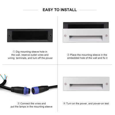 Światło stopniowe IP65 Zewnętrzne oświetlenie DC24V 3W SAMSUNG SMD5630 Z sterownikiem stałego prądu