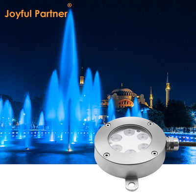 DMX512 sterowalne światło fontann LED DC24V 12W 3000K ze stali nierdzewnej IP68 dla krajobrazu podwodnego