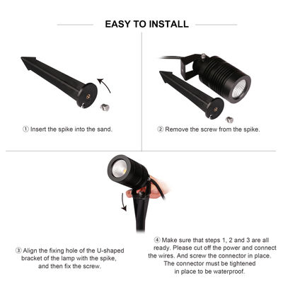 Zewnętrzne IP65 Ogrodnicze Światła Wodoszczelne Podwórkowe Ścieżki Krajobrazowe Podwórkowe Światło