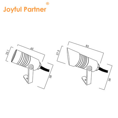 Zewnętrzna lampa do mycia ścian krajobrazu 1W IP65 DC24V Oświetlenie punktowe do ogrodu o stylowym designie