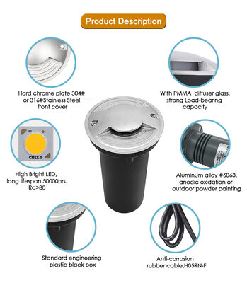 IP67 LED Spacer po Inground Light 1W 2W 3W jeden dwa cztery drogi podziemne światło