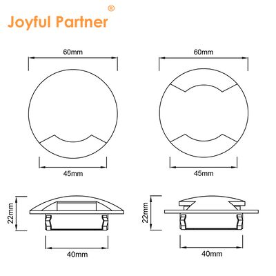 LED In-Ground Sideview Light 1W 3W 12V-24VDC Pure Aluminum 6063# Housing