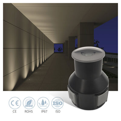 Oprawa LED do góry 1W 2W Stal nierdzewna 316 Przednia osłona 100-240VAC ŚREDNICA 55MM Z plastikową puszką montażową