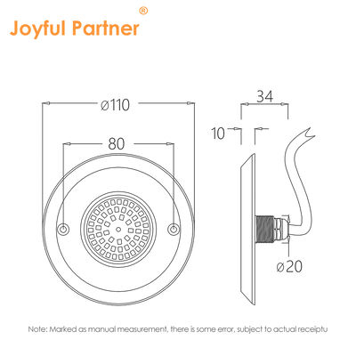 IP68 Podwodne światło basenowe PAR 56 6W SMD2835 Wymiary 110*34MM Ultra cienkie 10MM