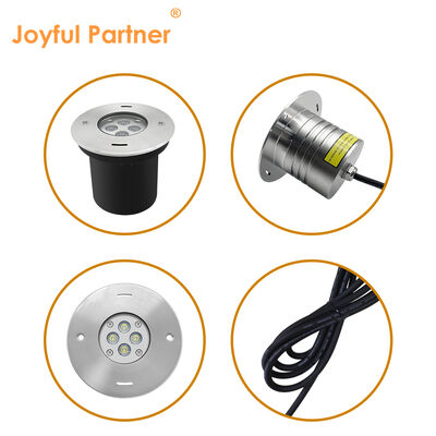 Oświetlenie podwodne LED wpuszczane DIA110MM 4W 8W DC24V 316 ze stali nierdzewnej, przednia osłona z czarną plastikową obudową