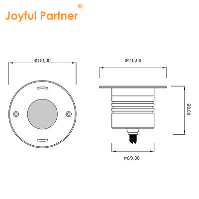 Podwodne światło wgniecione 316 ze stali nierdzewnej
