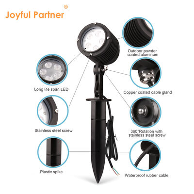 CE Led Garden Light Beam Angle 30 stopni 10W RGB 3in1 DC24V IP65 wodoodporny z szpicą