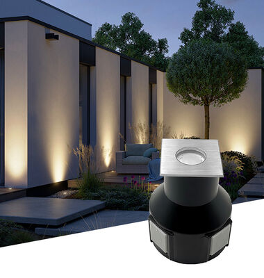 Oświetlenie LED Wpuszczane w Grunt 3W RGB 3w1 DC24V Kąt świecenia 60 Stopni Aluminiowa Obudowa Wodoodporne