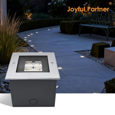 Kwadratowe podłożone podłogi oświetlenie 125 * 125MM ADC12 Aluminiowe obudowy do odlewania wysokiego SMD LED z głęboką konstrukcją anty-błyskową