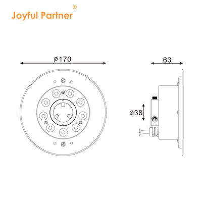 Podwodny basen LED Fontanna światło ze stali nierdzewnej 316L 9W 18W DMX sterowanie RGB DC24V dla oświetlenia inżynieryjnego