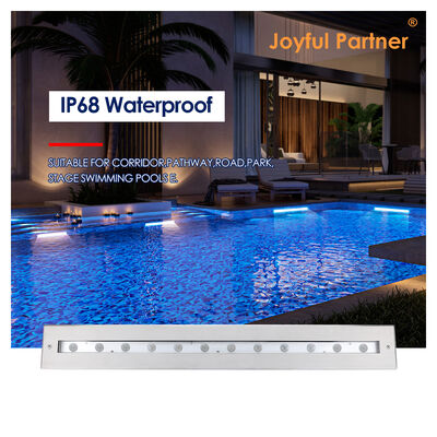 Podwodne liniowe światło DC12V Stal nierdzewna 316 DMX 512 RGB 12W 24W Długość 628MM do wodospadu