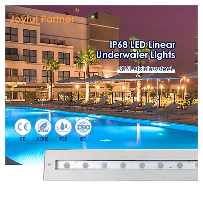 Podwodne liniowe światło DC12V Stal nierdzewna 316 DMX 512 RGB 12W 24W Długość 628MM do wodospadu