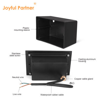 Światło ścienne zewnętrzne LED 2W IP65 z zamontowanym rękawem Ra85 Soczewka optyczna AC100-240V