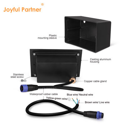 Światło ścienne zewnętrzne LED 2W IP65 z zamontowanym rękawem Ra85 Soczewka optyczna AC100-240V