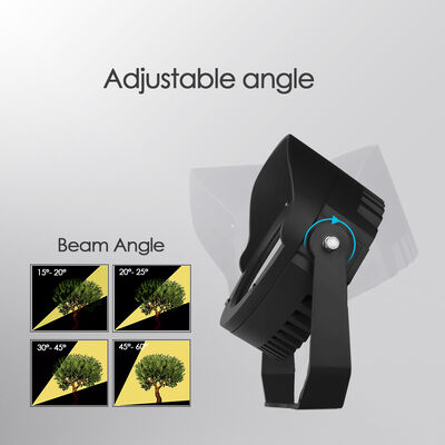 Światło ogrodowe LED 36W Wbudowany sterownik DMX512 DC24V RGB3in1 Czarny zewnętrzny powłokę powłoki obudowy średnica 160MM