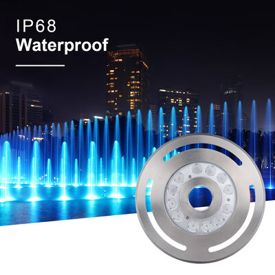 Podwodne światło fontannowe LED 316L Stal nierdzewna Szkło hartowane DC12V24V 12x3W RGB3in1 LED CRI85